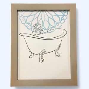 Framed Bathtub Art Print